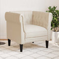 vidaXL Fotel Chesterfield, obity lnem