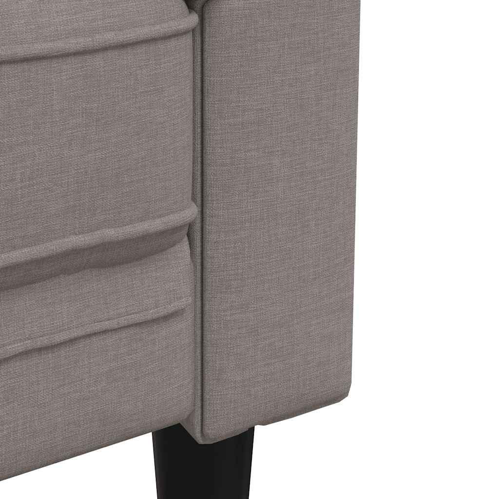vidaXL Sofa Chesterfield, trzyosobowa, kolor taupe, obita tkaniną