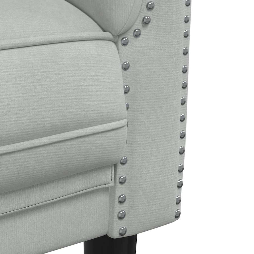vidaXL Sofa dwuosobowa, jasnoszara, aksamit