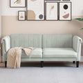 vidaXL Sofa dwuosobowa, jasnoszara, aksamit