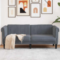 vidaXL Sofa dwuosobowa, ciemnoszara, aksamit