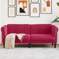 vidaXL Sofa dwuosobowa, winna czerwień, aksamit