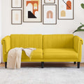 vidaXL Sofa dwuosobowa, żółta, aksamit