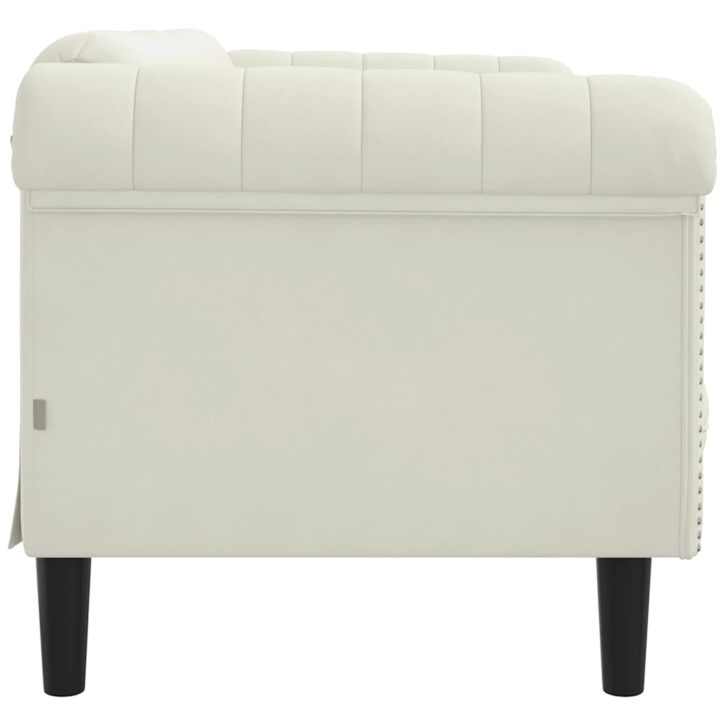 vidaXL Sofa dwuosobowa, kremowa, aksamit