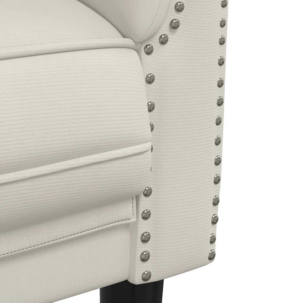 vidaXL Sofa dwuosobowa, kremowa, aksamit