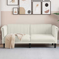 vidaXL Sofa dwuosobowa, kremowa, aksamit