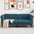 vidaXL Sofa dwuosobowa, niebieska, aksamit