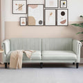 vidaXL Sofa 3-osobowa, jasnoszara, tapicerowana aksamitem