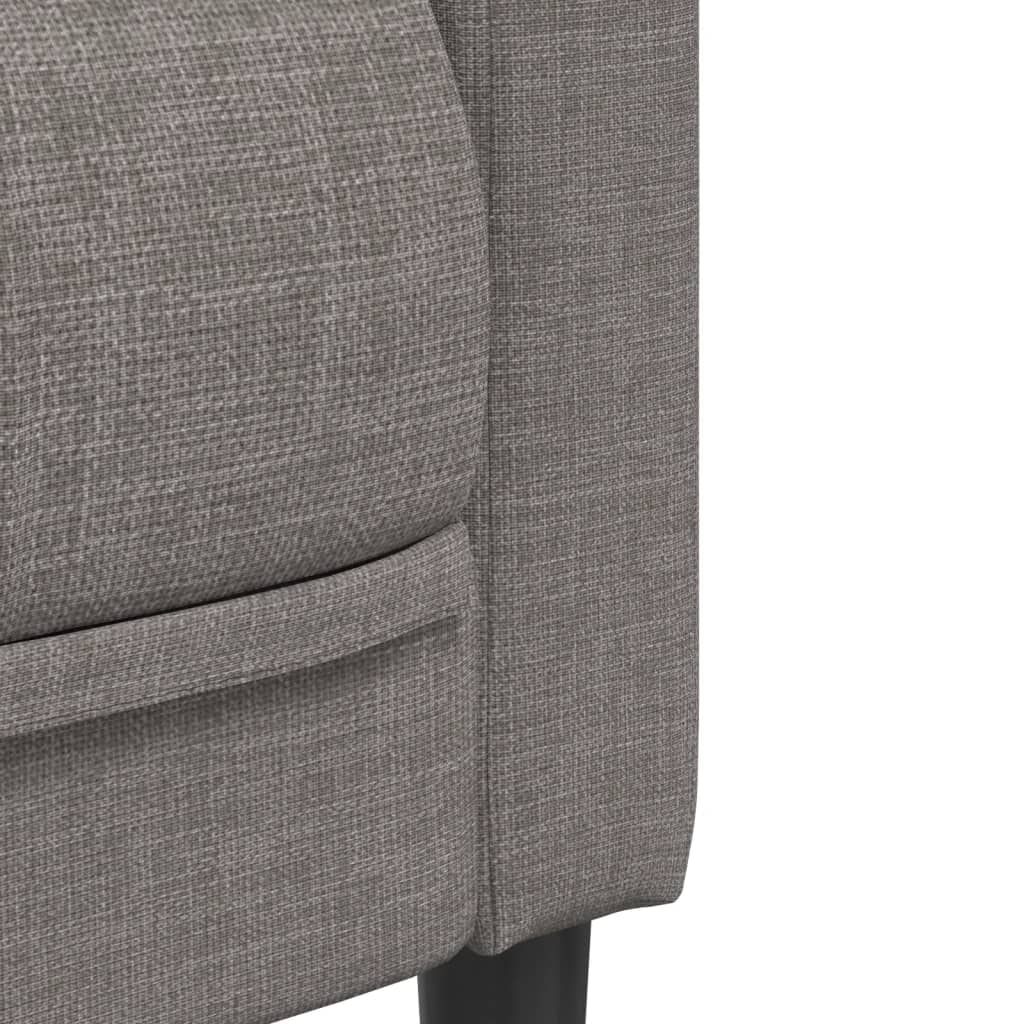 vidaXL Fotel, kolor taupe, tapicerowany tkaniną