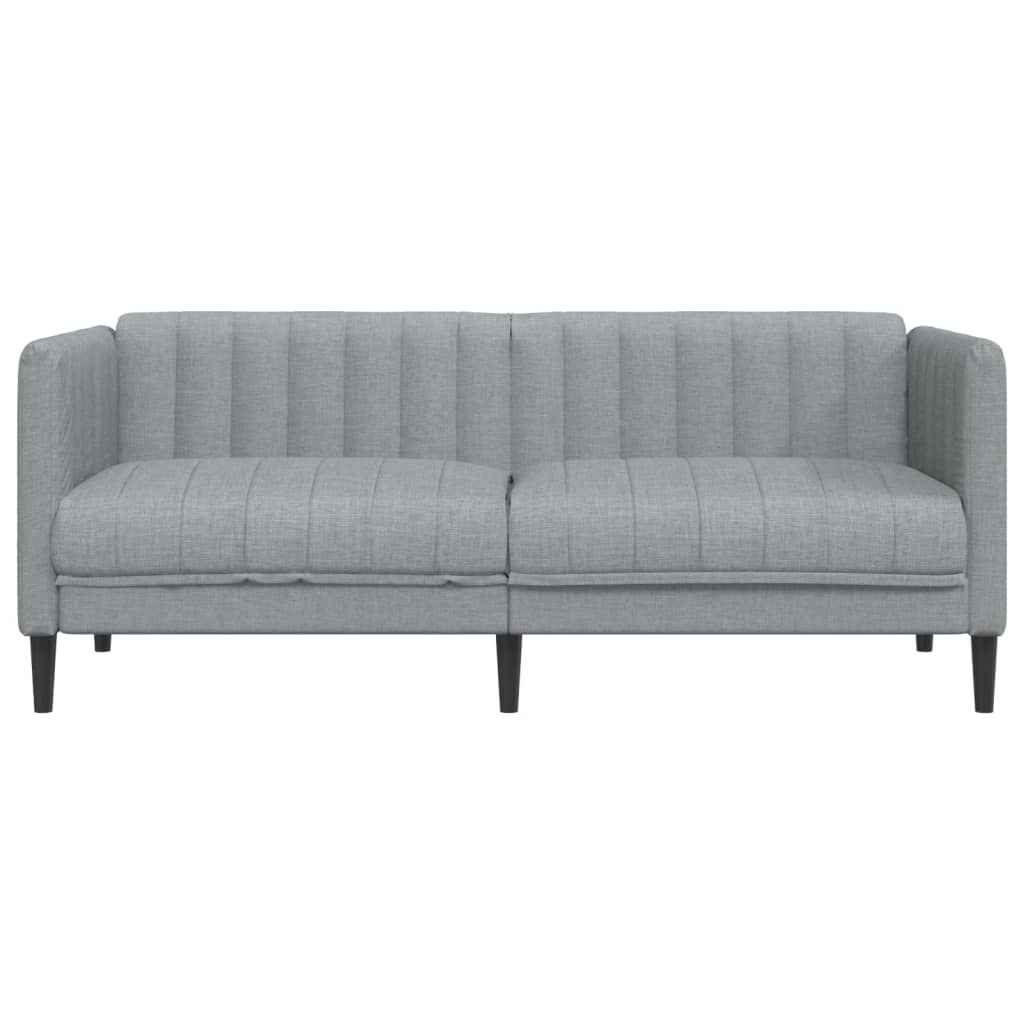 vidaXL Sofa 2-osobowa, jasnoszara, tapicerowana tkaniną