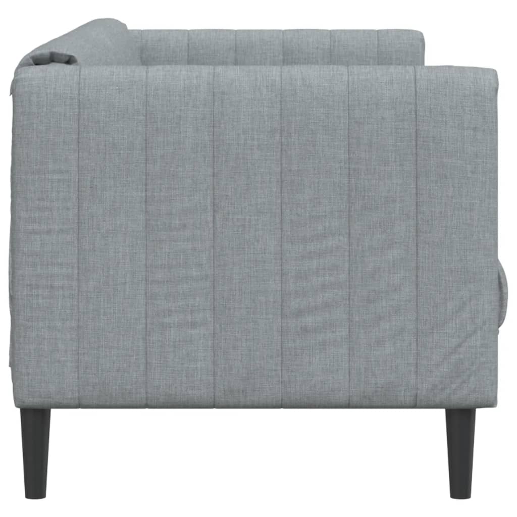 vidaXL Sofa 2-osobowa, jasnoszara, tapicerowana tkaniną