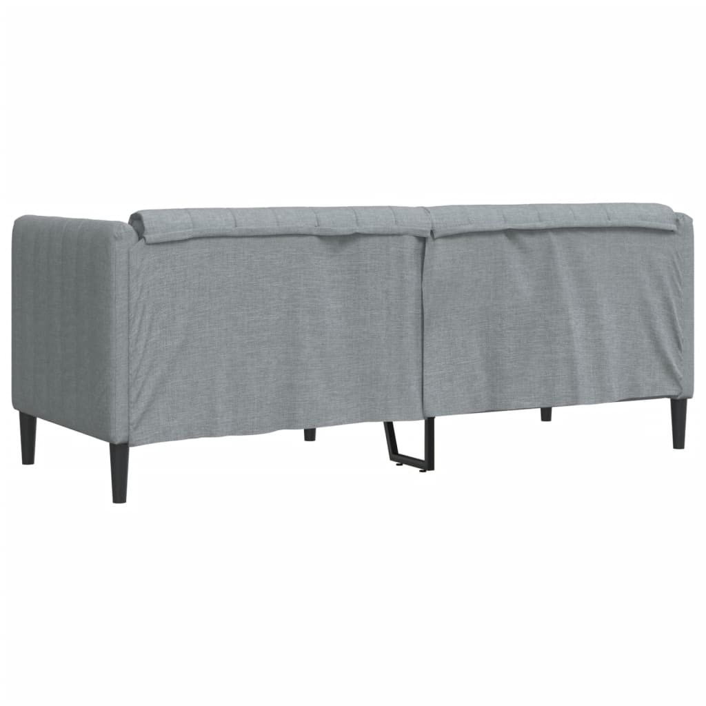 vidaXL Sofa 2-osobowa, jasnoszara, tapicerowana tkaniną