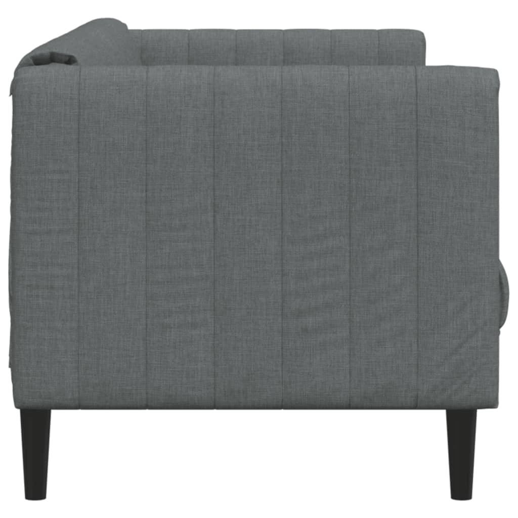 vidaXL Sofa 2-osobowa, ciemnoszara, tapicerowana tkaniną