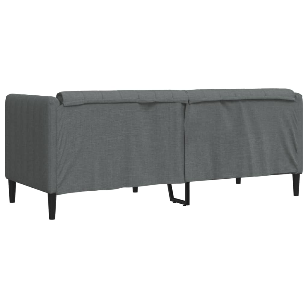 vidaXL Sofa 2-osobowa, ciemnoszara, tapicerowana tkaniną