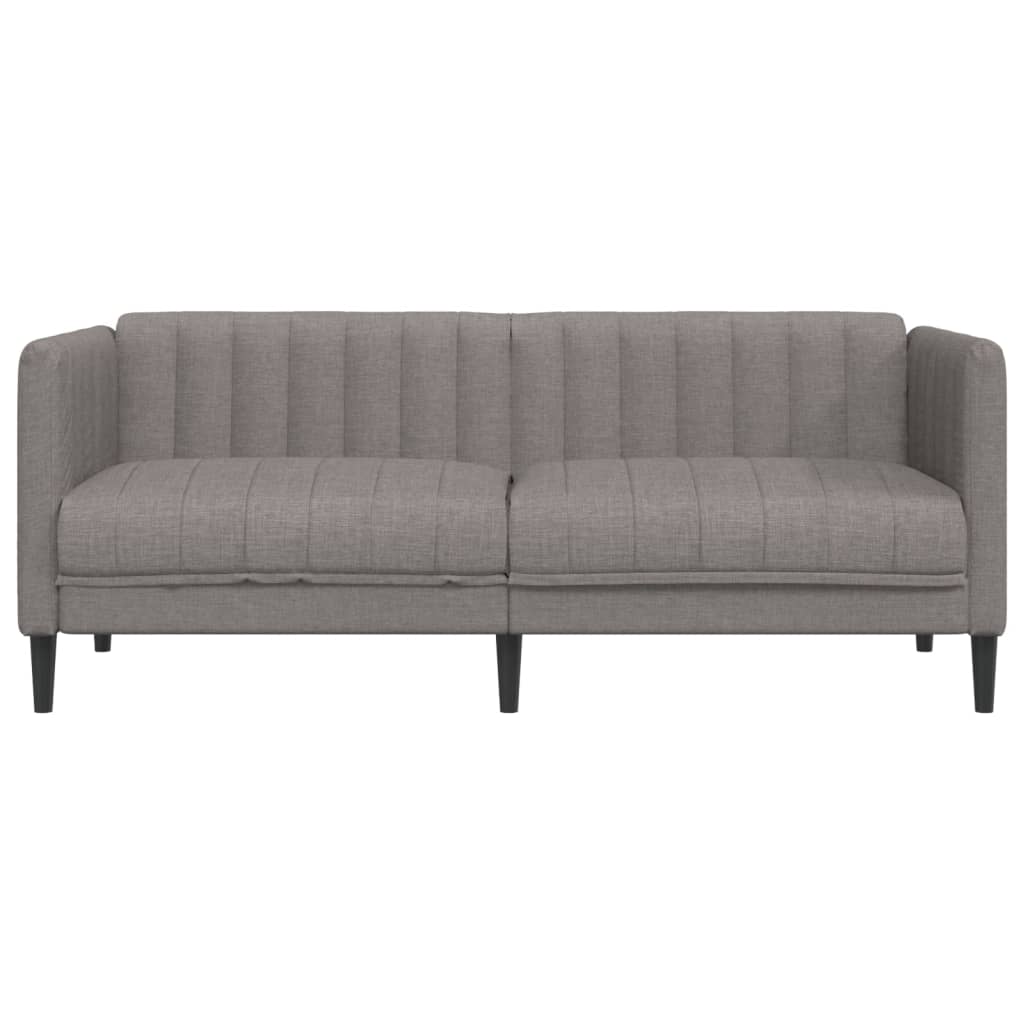 vidaXL Sofa 2-osobowa, kolor taupe, tapicerowana tkaniną