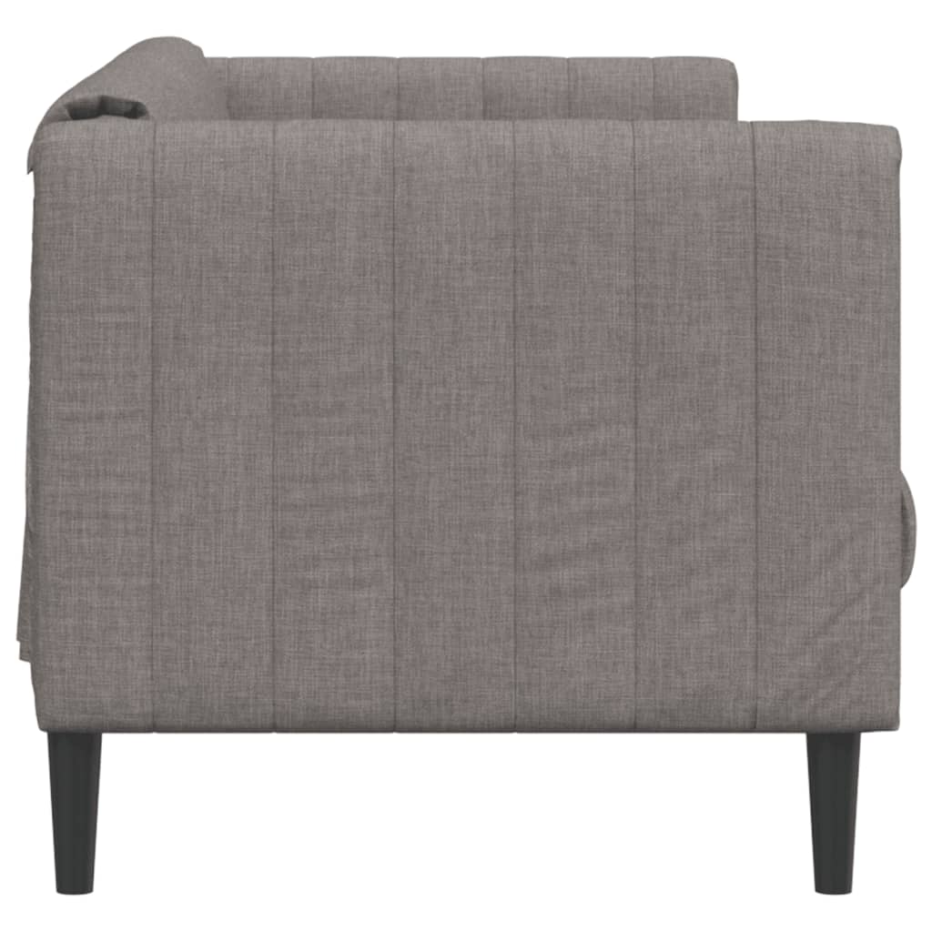 vidaXL Sofa 2-osobowa, kolor taupe, tapicerowana tkaniną