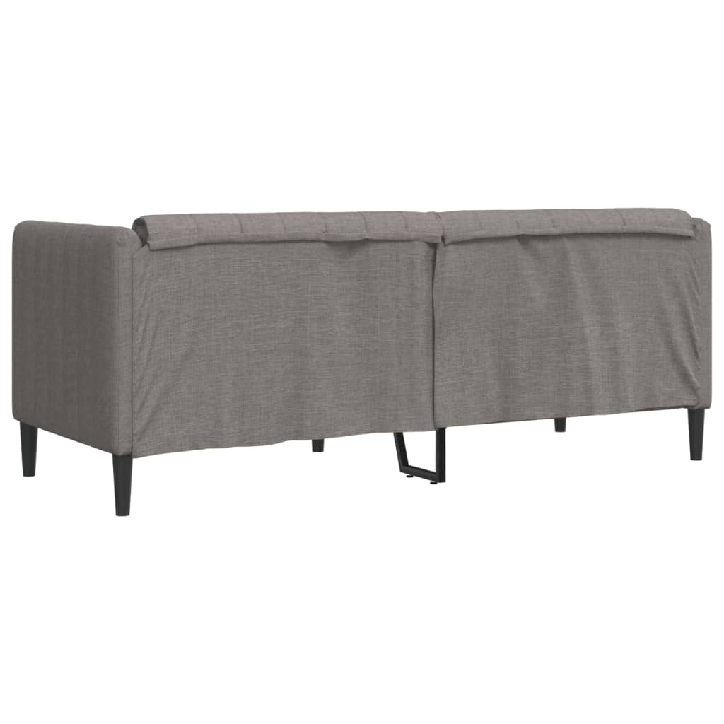 vidaXL Sofa 2-osobowa, kolor taupe, tapicerowana tkaniną