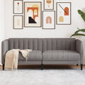 vidaXL Sofa 2-osobowa, kolor taupe, tapicerowana tkaniną