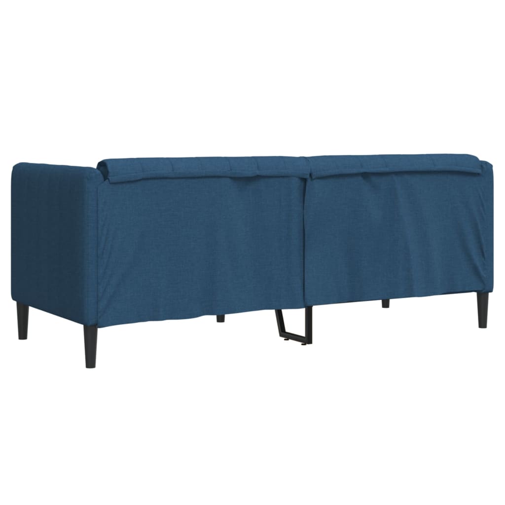 vidaXL Sofa dwuosobowa, niebieska, tkanina