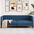 vidaXL Sofa dwuosobowa, niebieska, tkanina