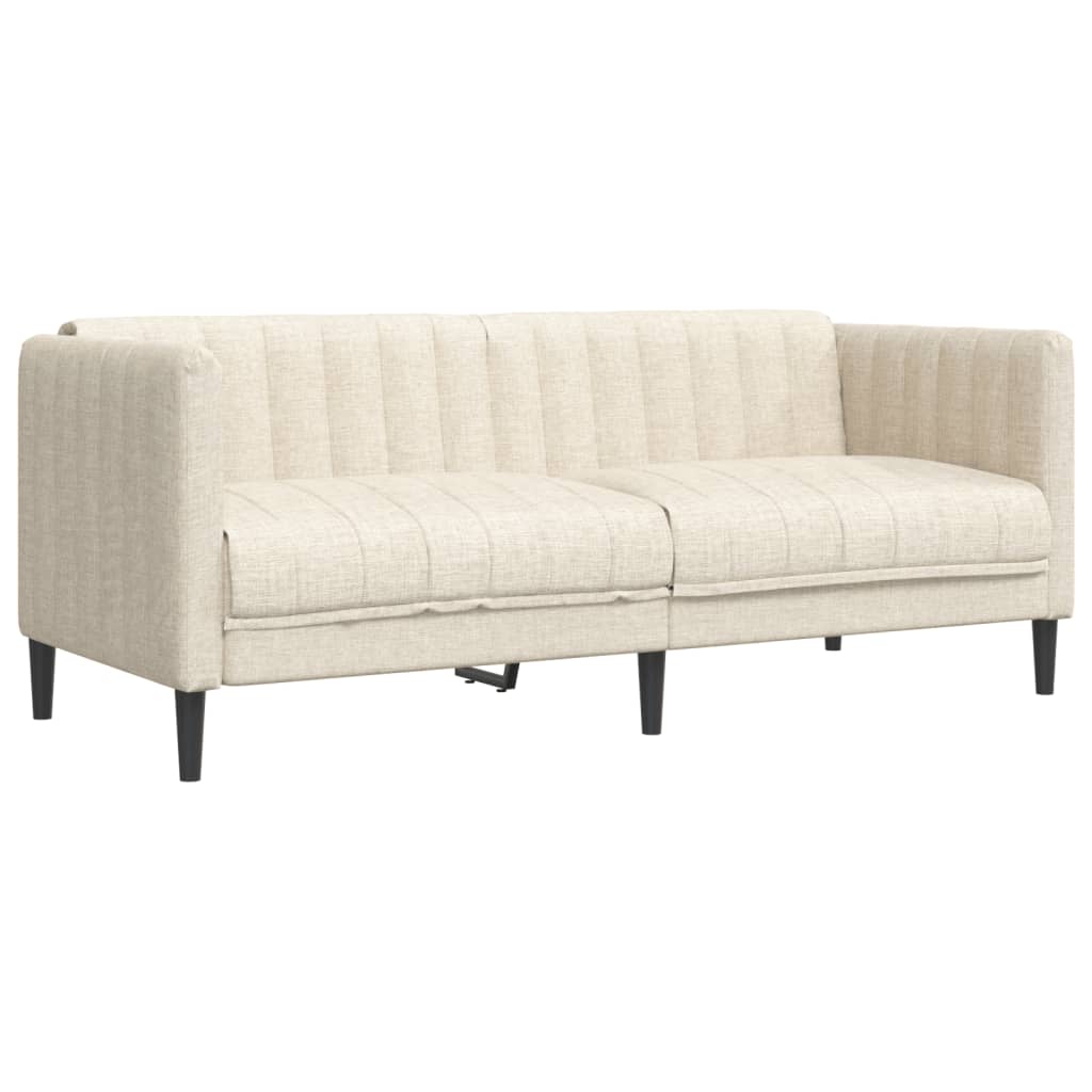 vidaXL Sofa dwuosobowa, obita lnem