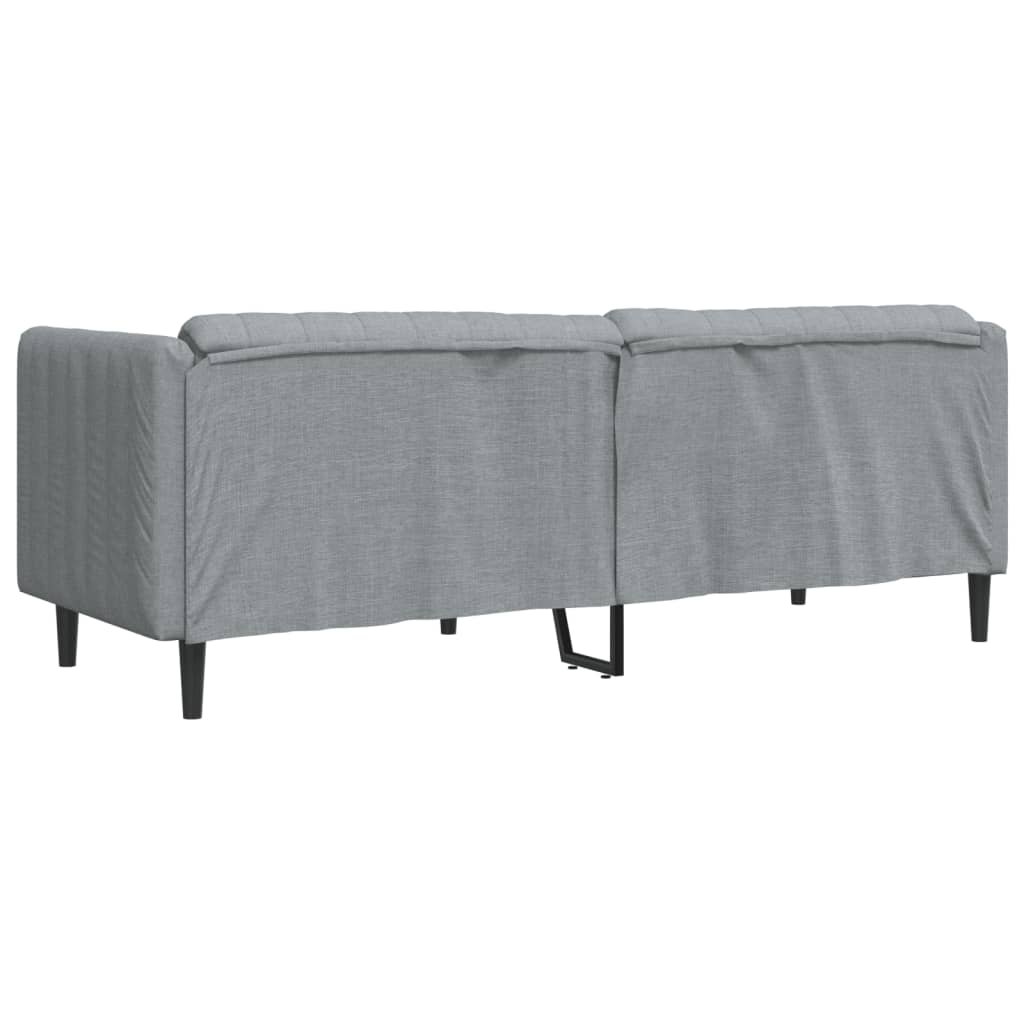 vidaXL Sofa trzyosobowa, jasnoszara, tkanina