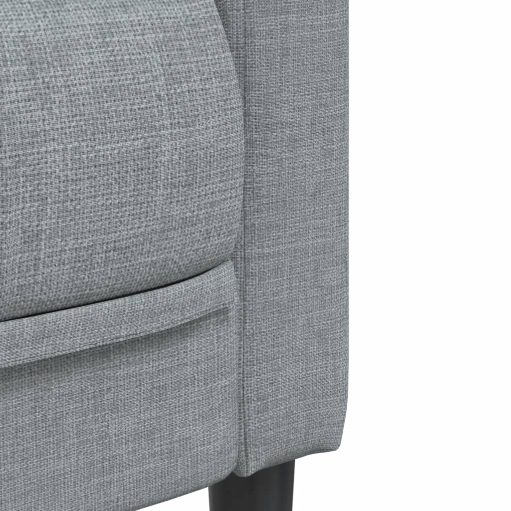 vidaXL Sofa trzyosobowa, jasnoszara, tkanina