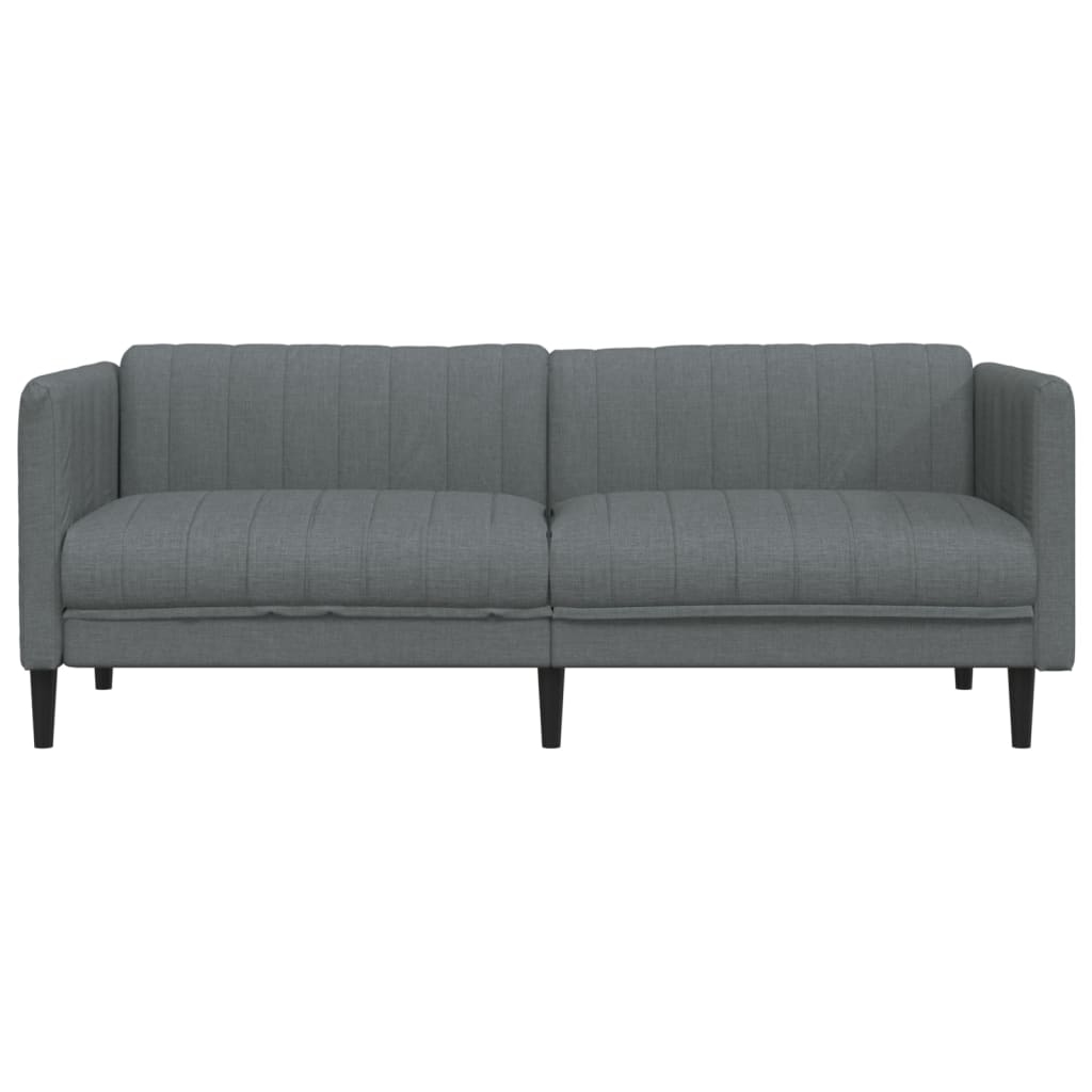 vidaXL Sofa trzyosobowa, ciemnoszara, tkanina