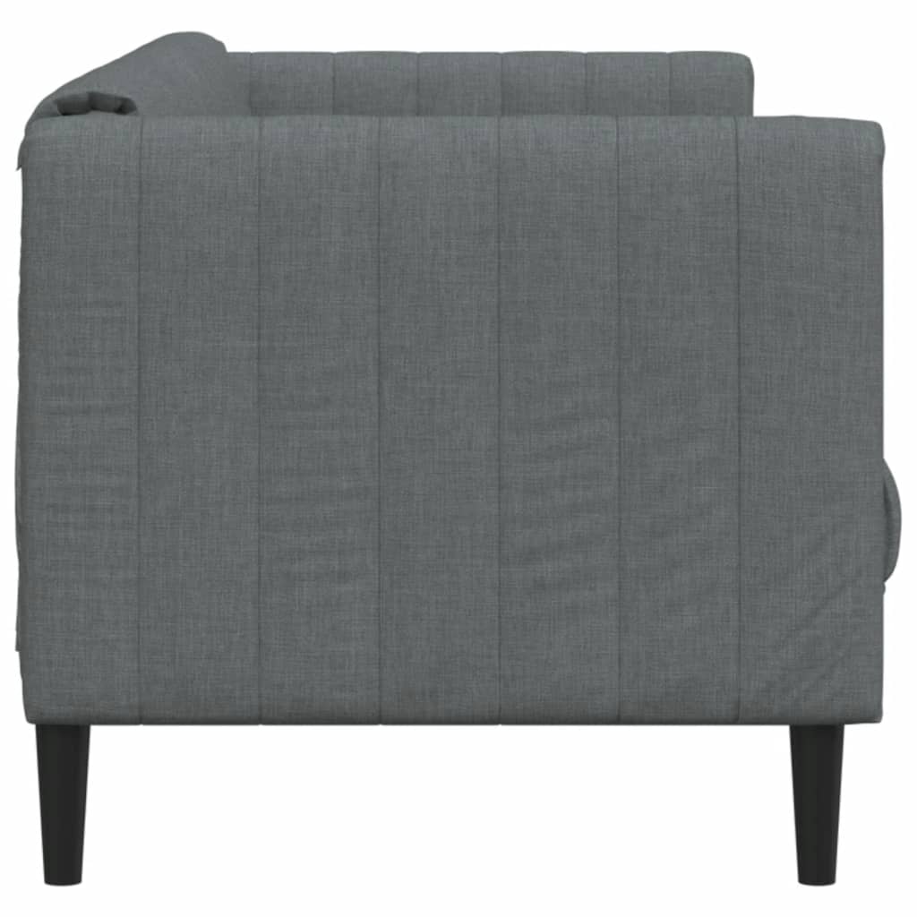 vidaXL Sofa trzyosobowa, ciemnoszara, tkanina