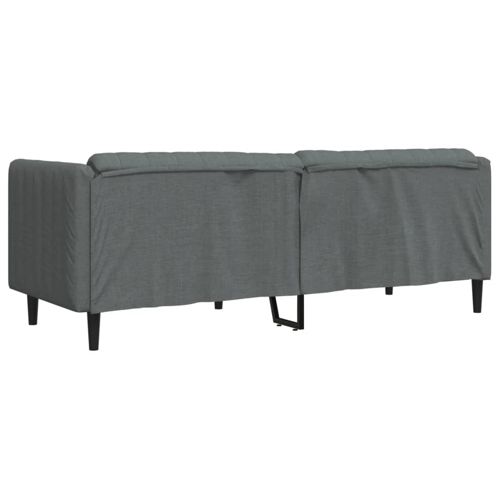 vidaXL Sofa trzyosobowa, ciemnoszara, tkanina