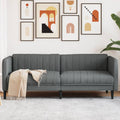 vidaXL Sofa trzyosobowa, ciemnoszara, tkanina