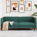 vidaXL Sofa 3-osobowa, ciemnozielona, tapicerowana tkaniną