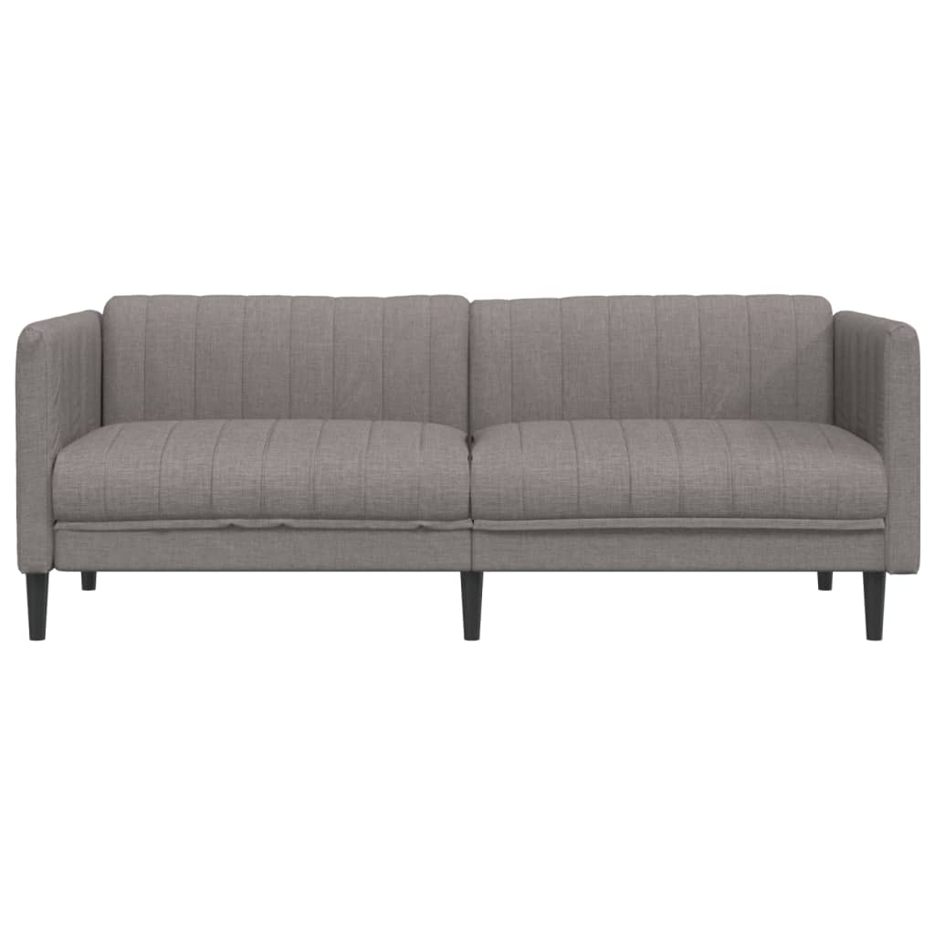 vidaXL Sofa 3-osobowa, kolor taupe, tapicerowana tkaniną