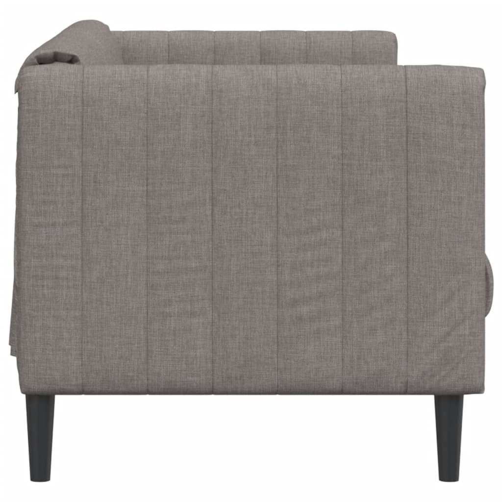 vidaXL Sofa 3-osobowa, kolor taupe, tapicerowana tkaniną
