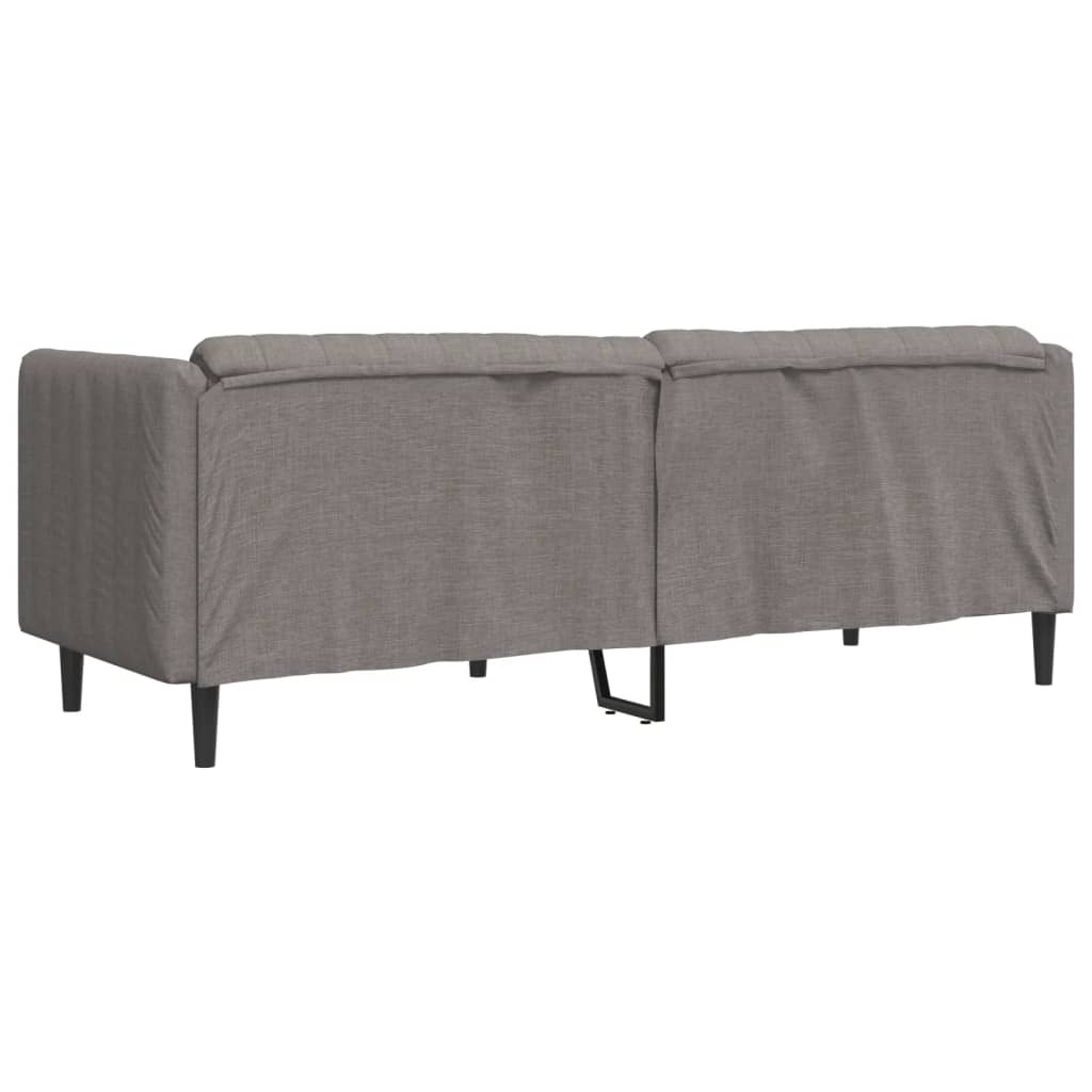 vidaXL Sofa 3-osobowa, kolor taupe, tapicerowana tkaniną