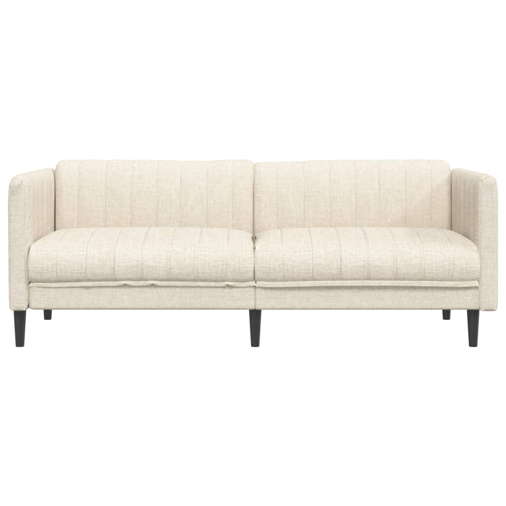 vidaXL Sofa trzyosobowa, obita lnem