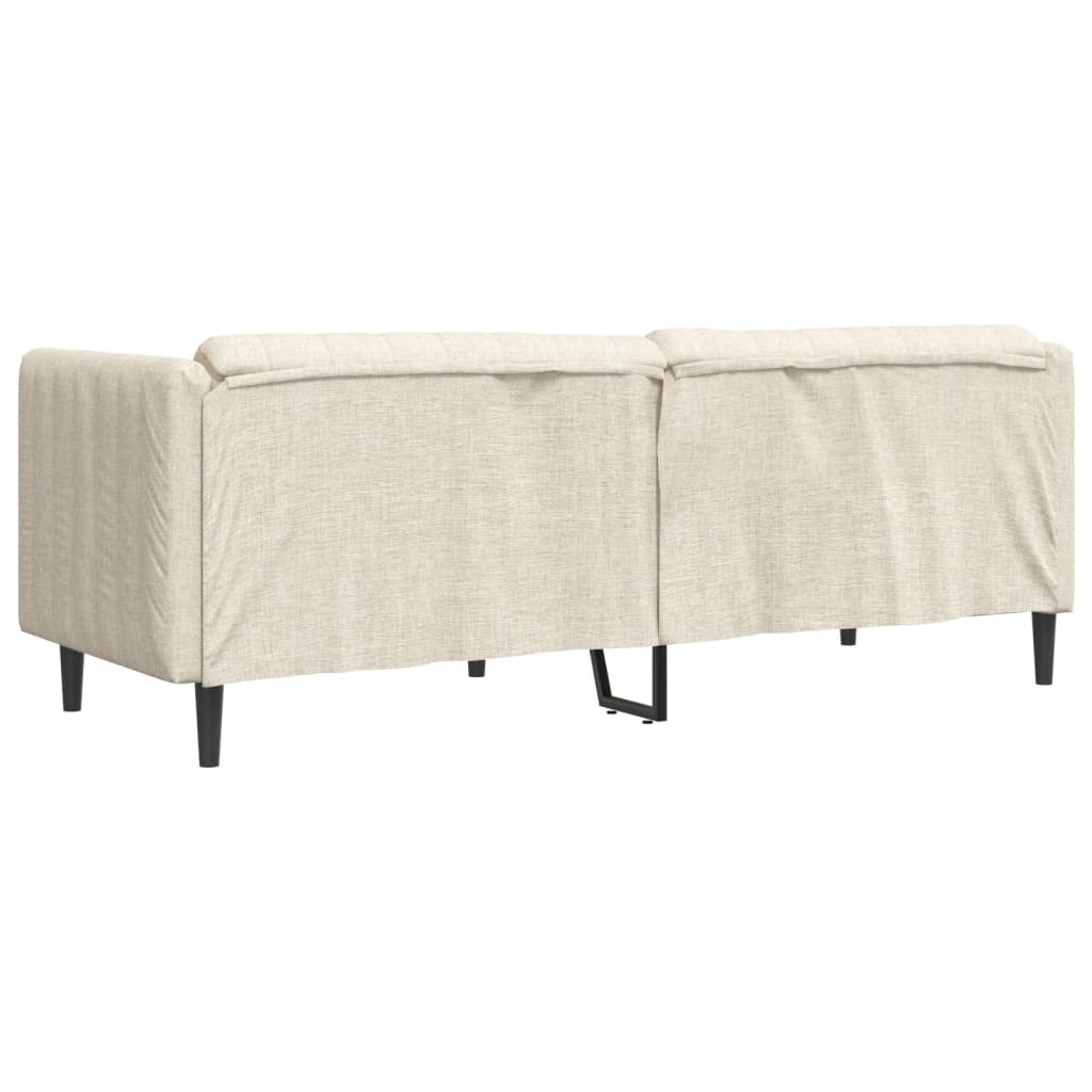 vidaXL Sofa trzyosobowa, obita lnem