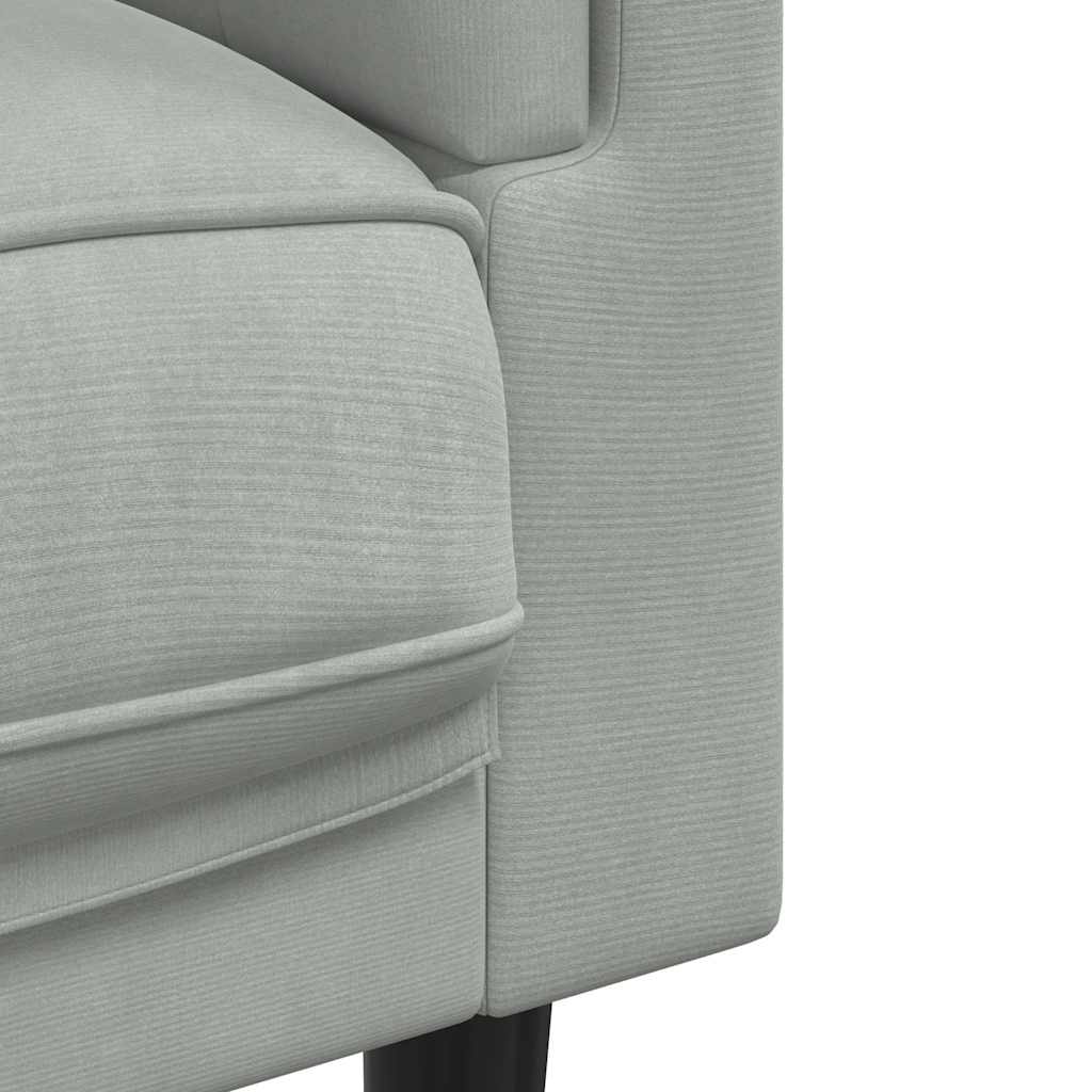 vidaXL Sofa 2-osobowa z poduszkami, jasnoszara, aksamit