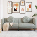 vidaXL Sofa 3-osobowa z poduszkami, jasnoszara, aksamit