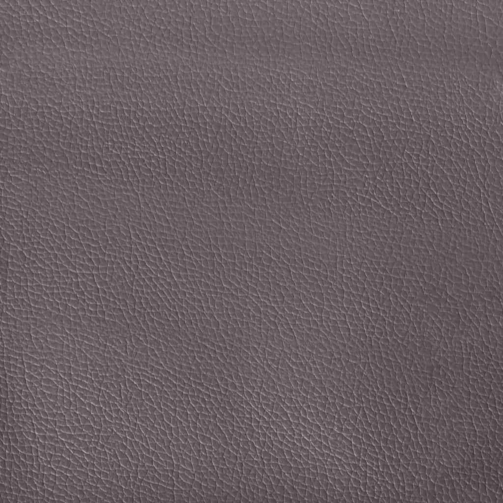 vidaXL Sofa Chesterfield, 3-os., szara, tapicerowana sztuczną skórą