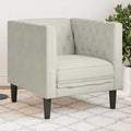 vidaXL Fotel Chesterfield, kremowy, tapicerowany aksamitem