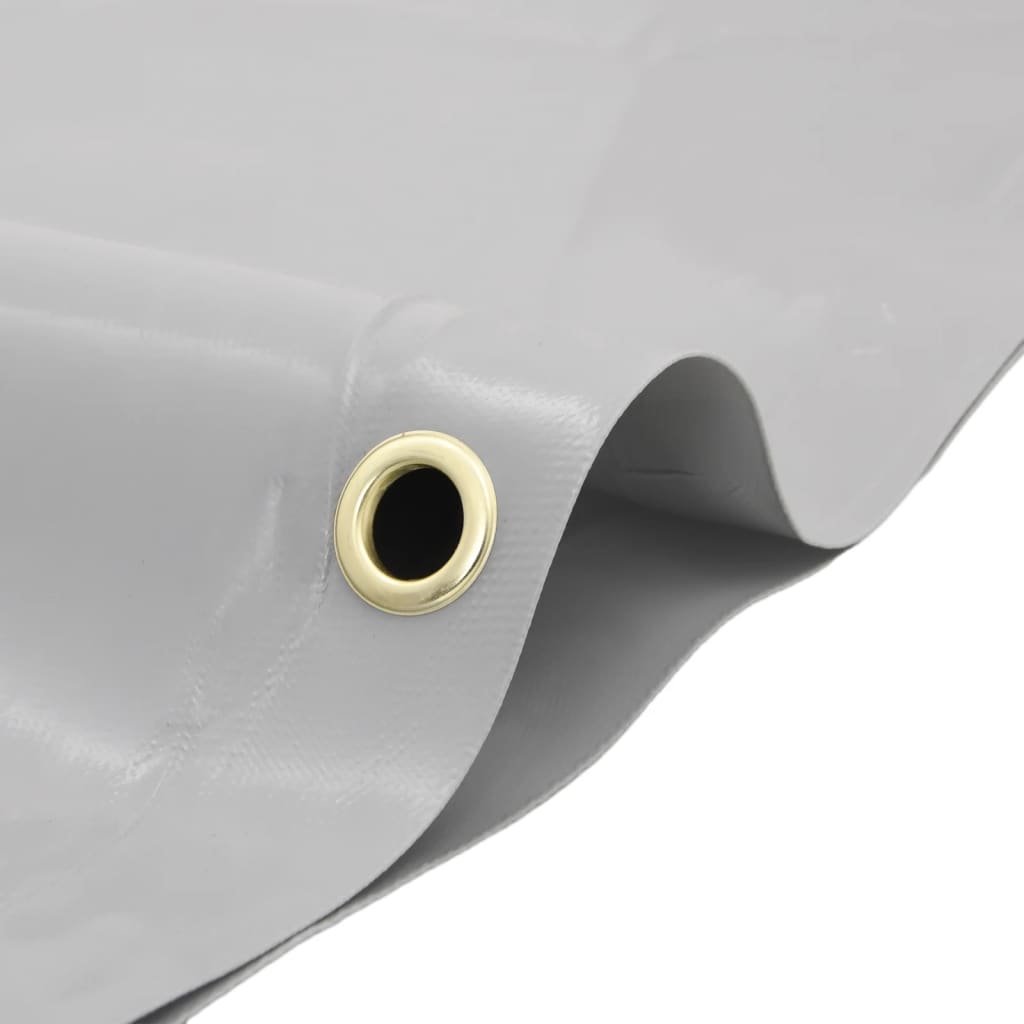 vidaXL Plandeka, szara, 5x5 m, 650 g/m²