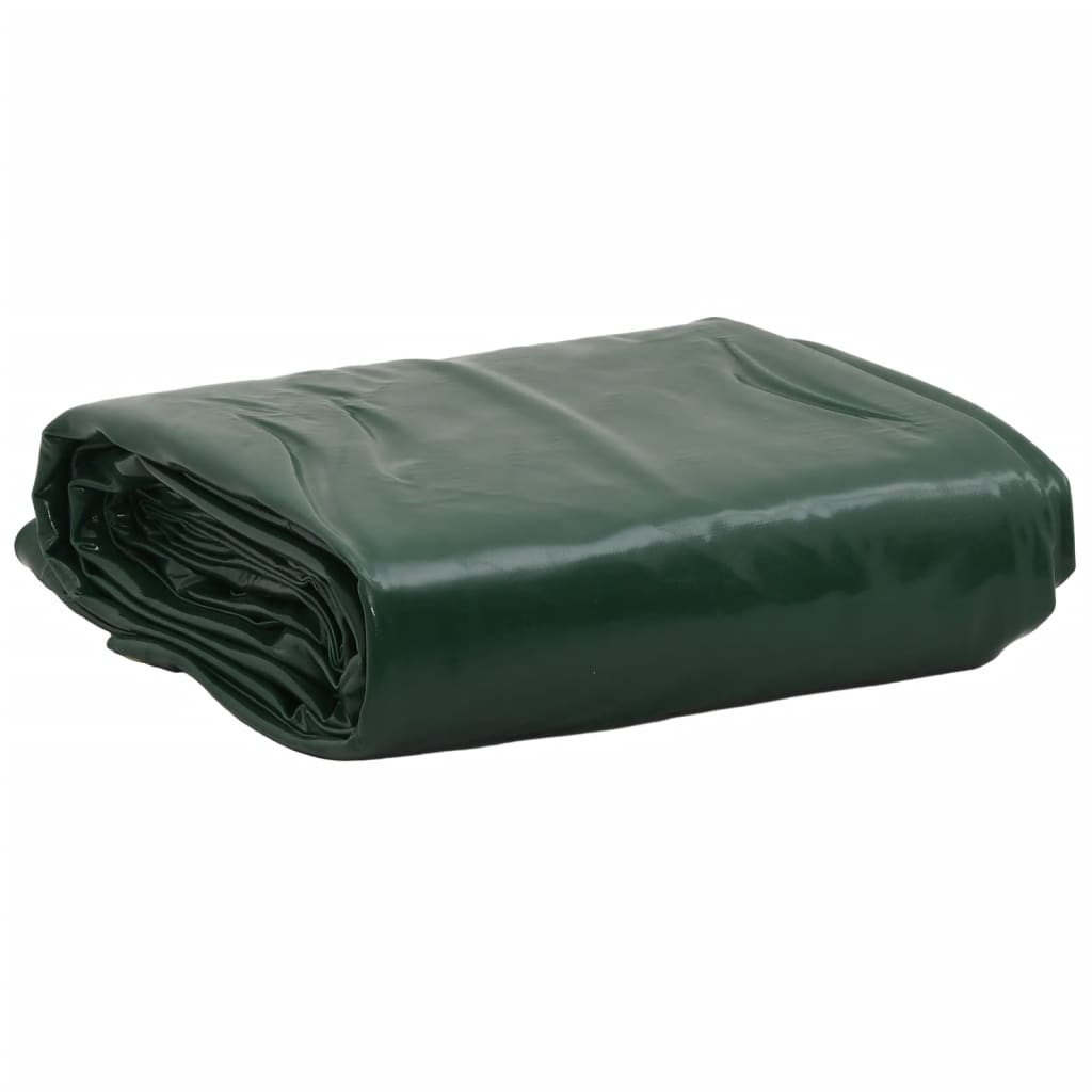 vidaXL Plandeka, zielona, 1x2,5 m, 650 g/m²