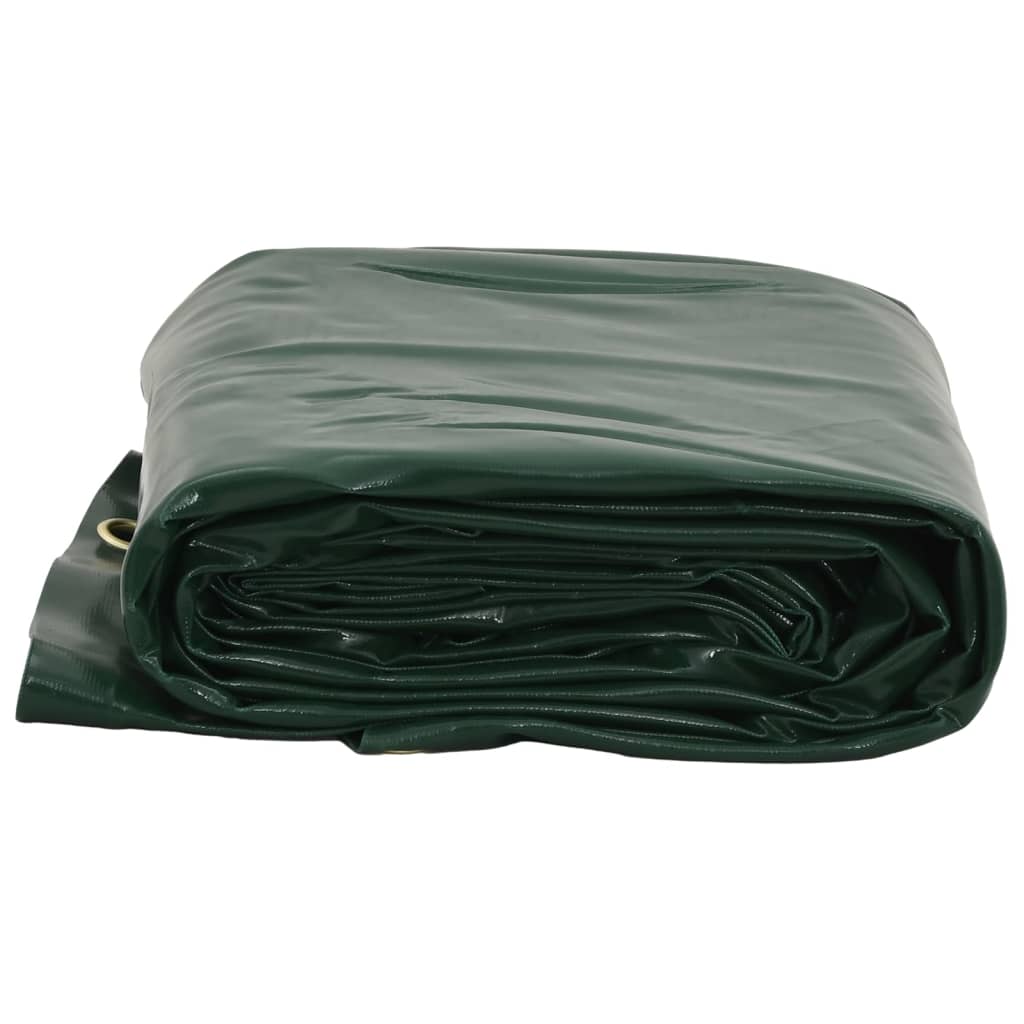 vidaXL Plandeka, zielona, 1,5x2,5 m, 650 g/m²
