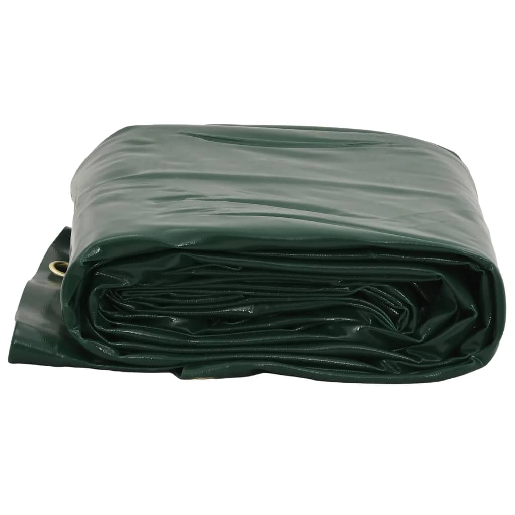 vidaXL Plandeka, zielona, 5x5 m, 650 g/m²