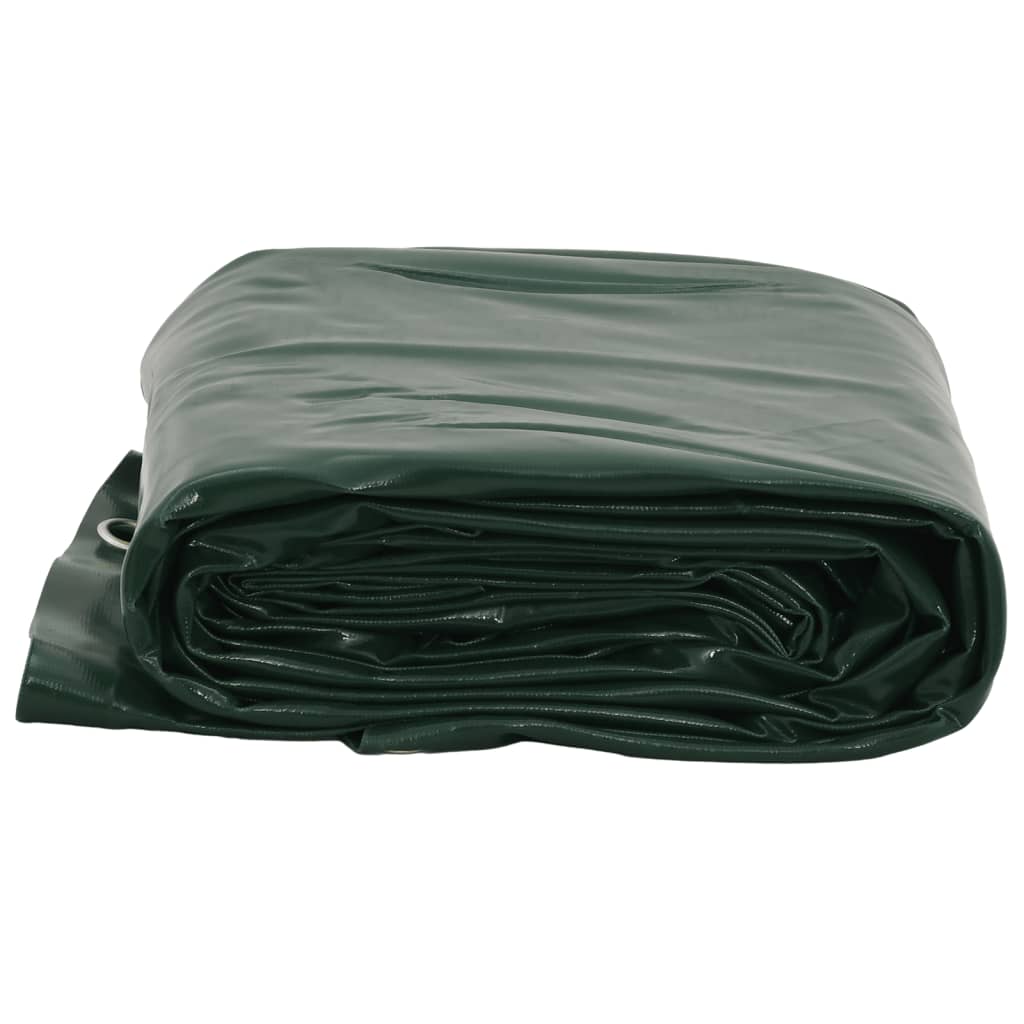 vidaXL Plandeka, zielona, 5x6 m, 650 g/m²