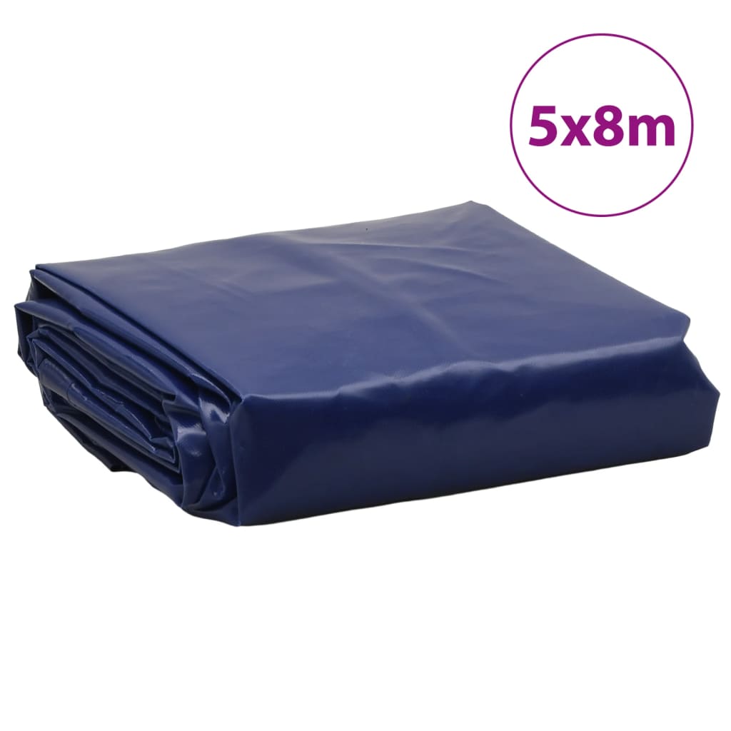 vidaXL Plandeka, niebieska, 5x8 m, 650 g/m²