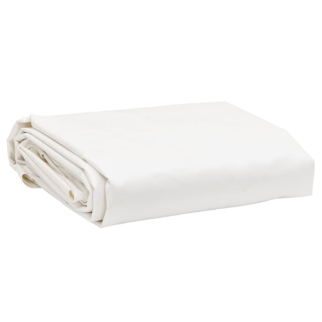 vidaXL Plandeka, biała, 1,5x2,5 m, 650 g/m²