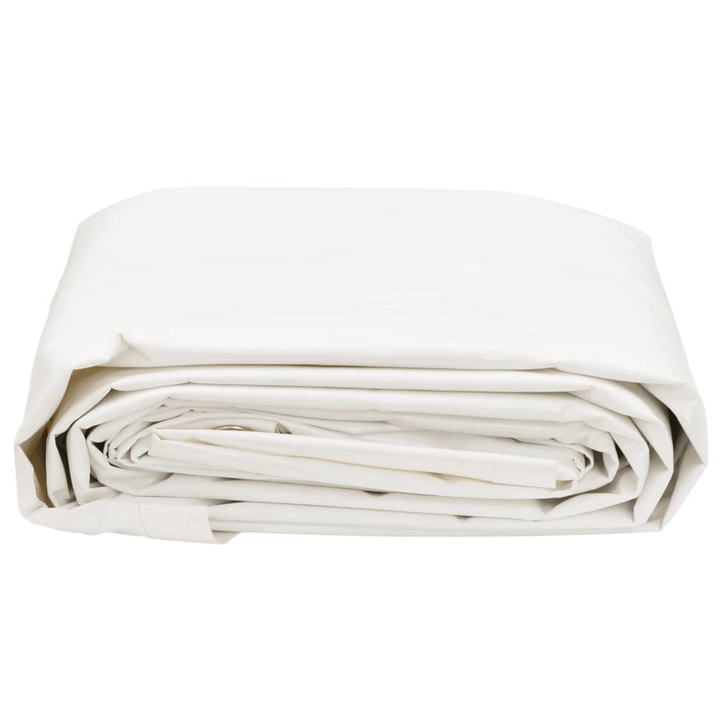 vidaXL Plandeka, biała, 5x5 m, 650 g/m²