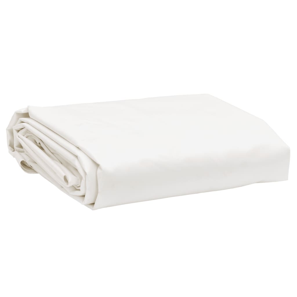 vidaXL Plandeka, biała, 5x6 m, 650 g/m²